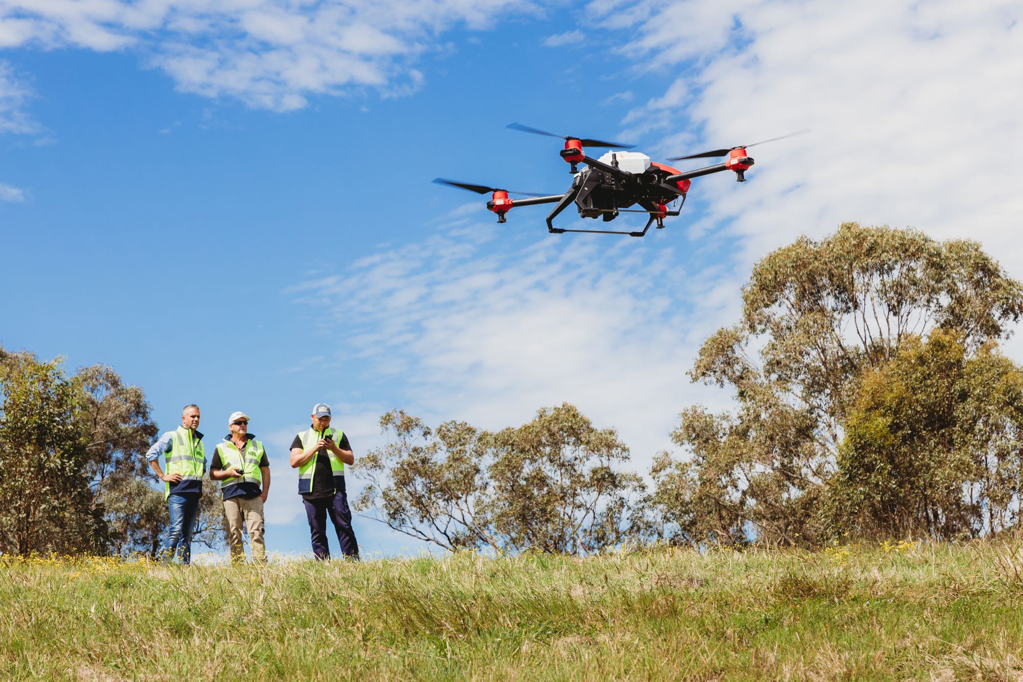 Drone flying